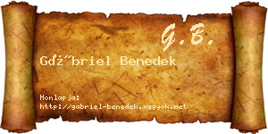 Gábriel Benedek névjegykártya