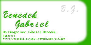 benedek gabriel business card