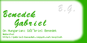 benedek gabriel business card